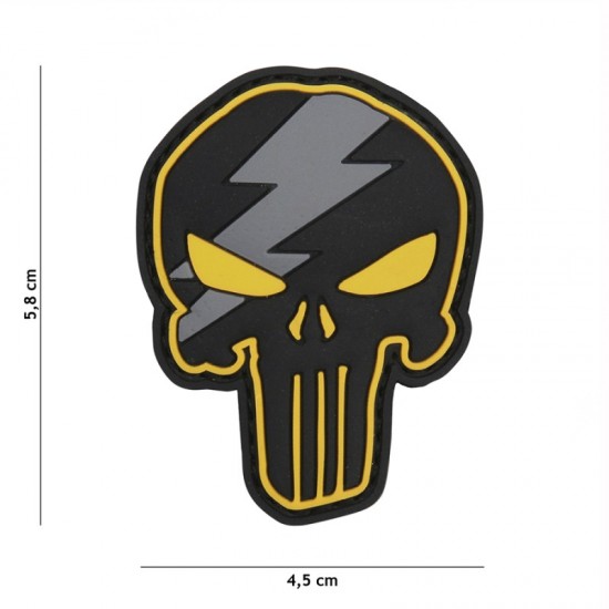 PATCH 3D PVC PUNISHER THUNDER Yellow